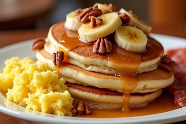 Denny’s's Banana Pecan Pancake Breakfast Copycat Recipe