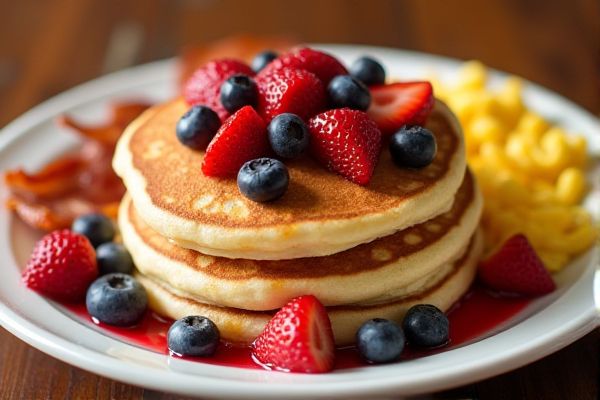 Denny’s's Double Berry Pancake Breakfast Copycat Recipe