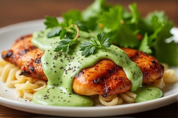 Bahama Breeze's Grilled Chicken with Cilantro-Crema Copycat Recipe