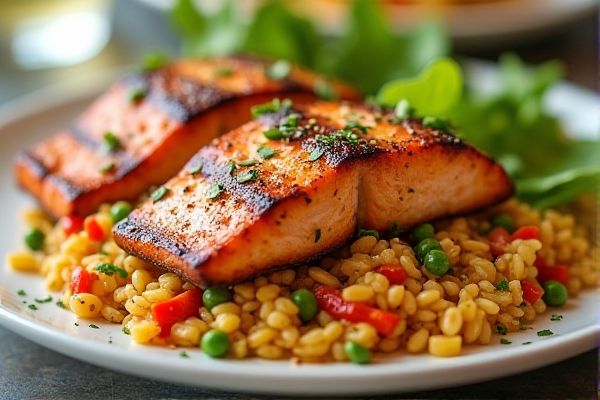 Bahama Breeze's Grilled Salmon with Island Rice Copycat Recipe
