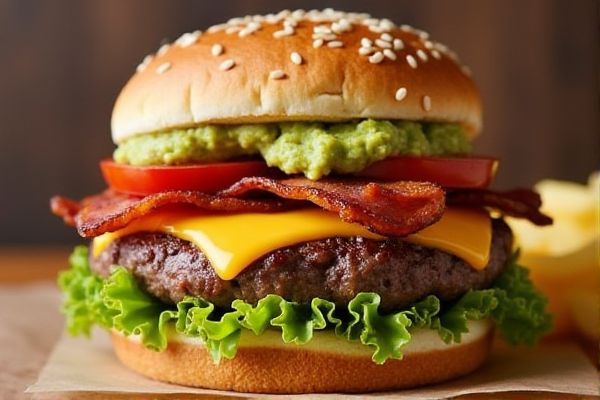 Fuddruckers's Guacamole Bacon Burger Copycat Recipe