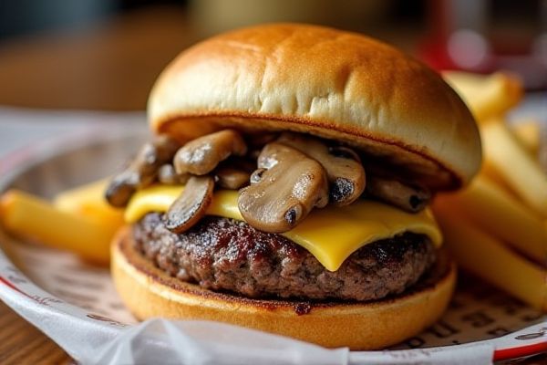 Super Duper Burgers's Mushroom and Swiss Burger Copycat Recipe