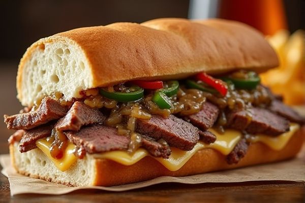 Fuddruckers's Philly Cheese Steak Sandwich Copycat Recipe