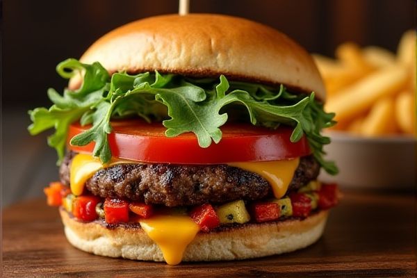 Black Angus Steakhouse's Roasted Vegetable Burger Copycat Recipe
