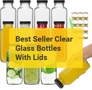 Best Clear glass bottles with lids Product Banner
